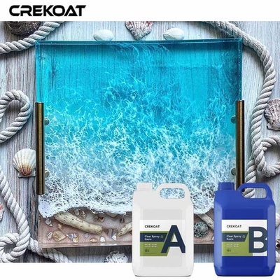 คริสตัล ชัดเจน Deep Pour Epoxy Resin 2:1 เรซิน Craft กับสีสดใส ฟรี Bubble