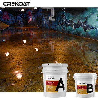 ลาวาสีน้ําตาล โลหะ Epoxy พื้นเคลือบ ไม่มีรอยโปร่งใส
