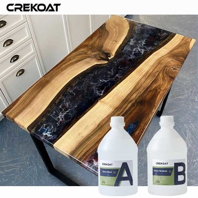 การบํารุงรักษาที่ต่ํา ใส Epoxy Resin Table Top ความทนทานทางเคมีสูง